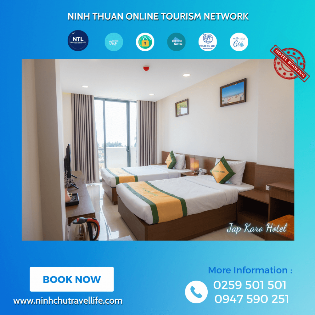 Jap Karo là khách sạn 2 sao tại Ninh Thuận có chất lượng tốt được nhiều du khách lựa chọn. Ảnh: