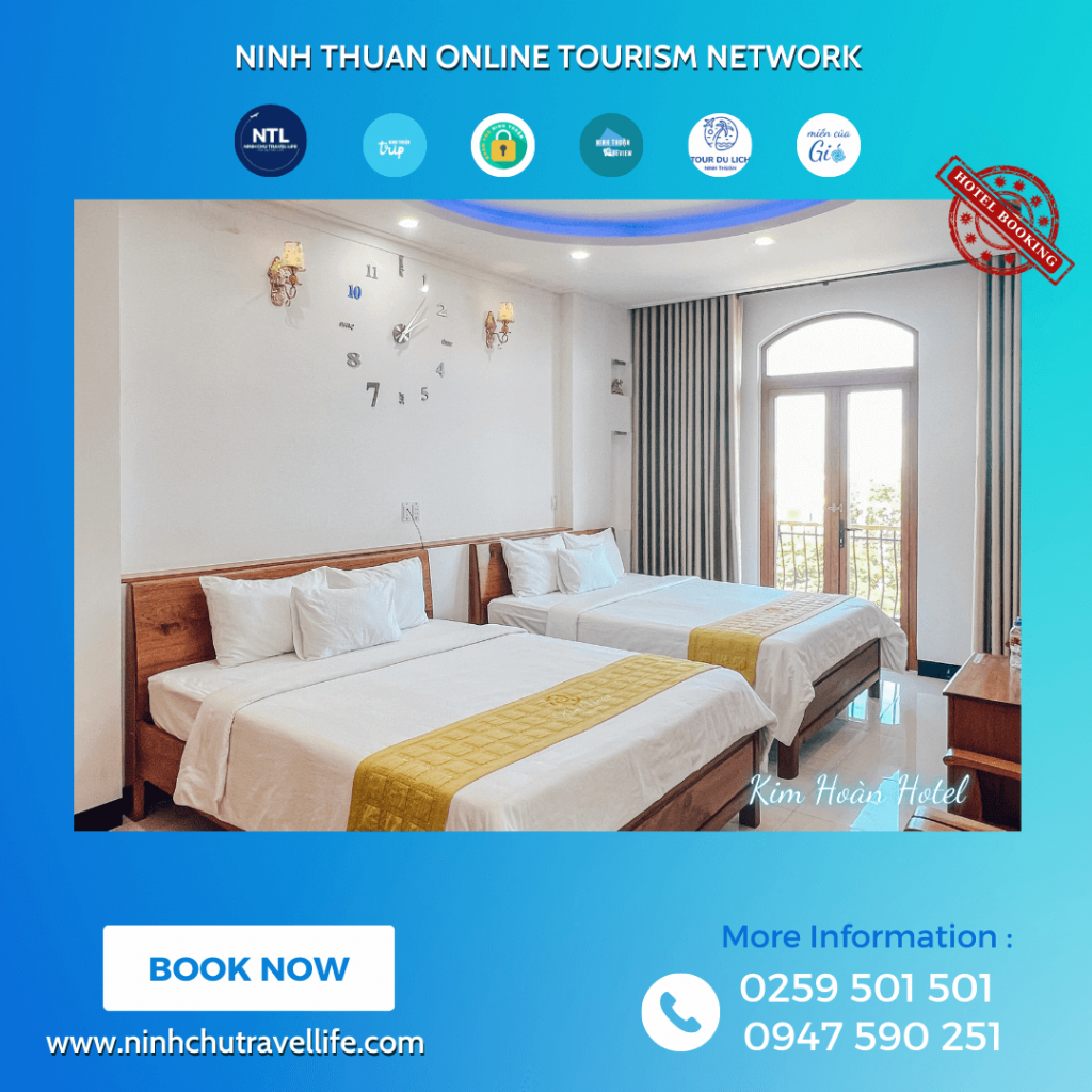 Kinh nghiệm du lịch Ninh Thuận tự túc là bạn nên đặt trước phòng khách sạn. Ảnh: AD